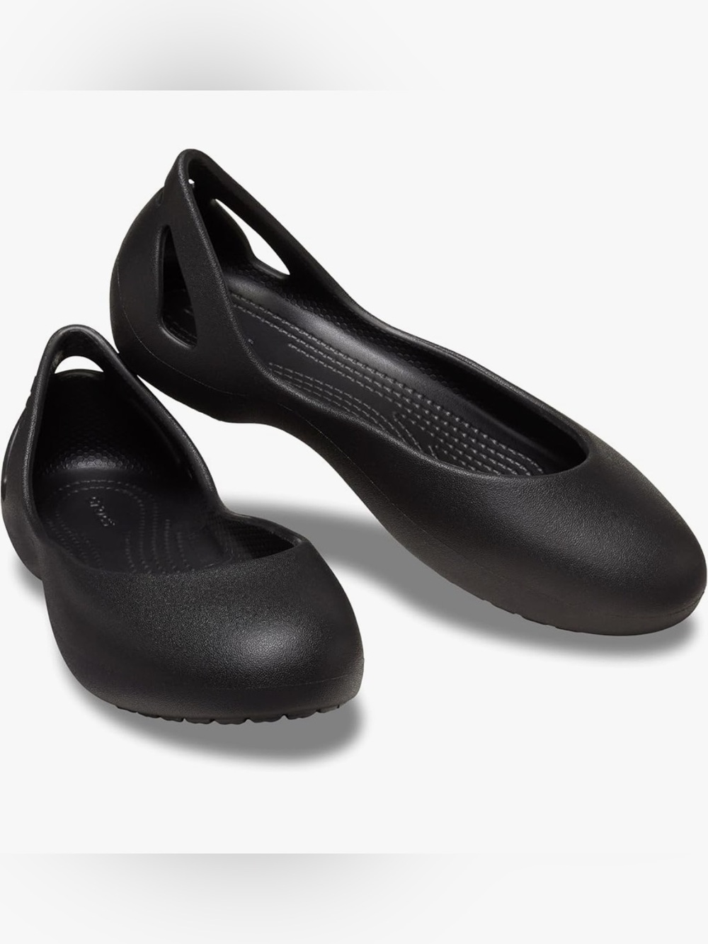 CROCS Women's Black Slip-On Ballet Flats